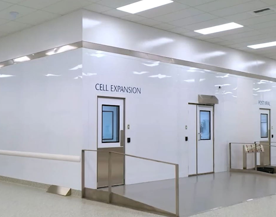 The outside of a Cell Expansion POD cleanroom
