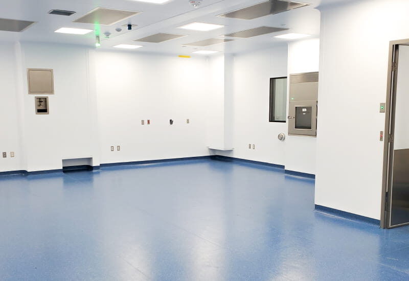 Inside an empty POD cleanroom.