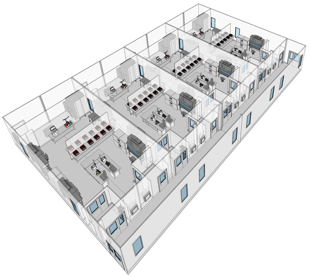 aseptic cleanrooms design by gcon